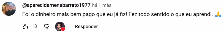 Comentário de aluna — Protocolo 5D